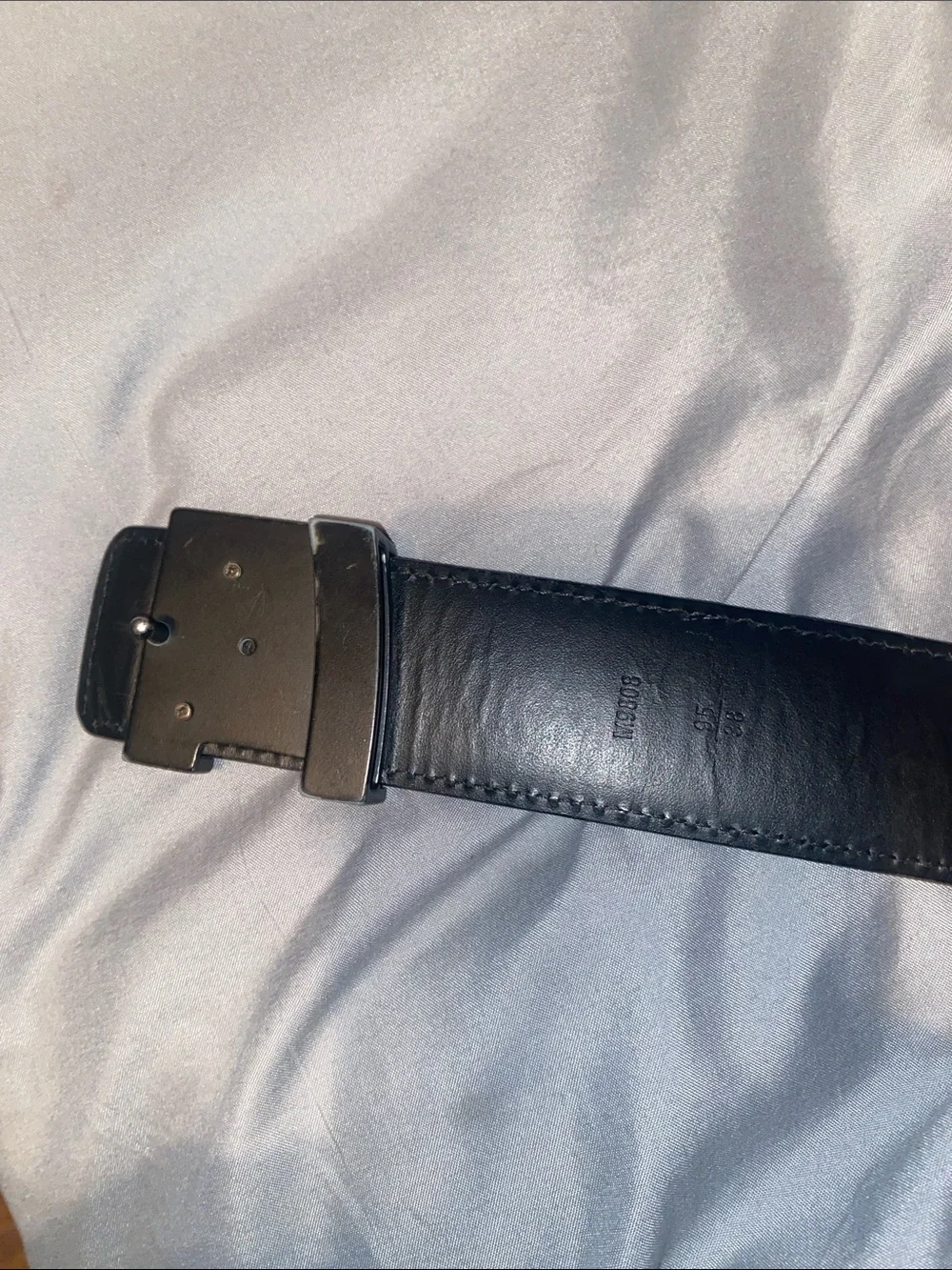 Louis Vuitton Black and Gray Damier Graphite Men's Belt